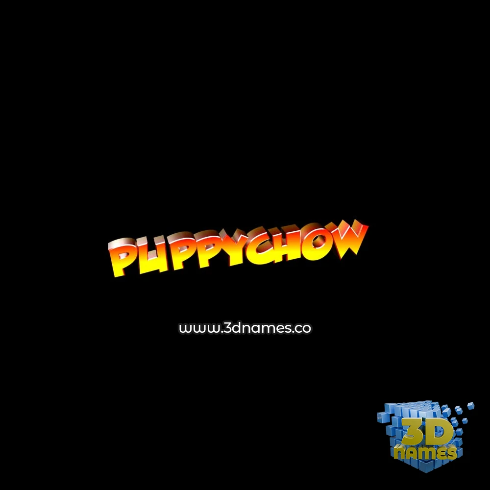 puppychow in Black Background style - 3D name wallpaper puppychow in Black Background style - 3D name wallpaper