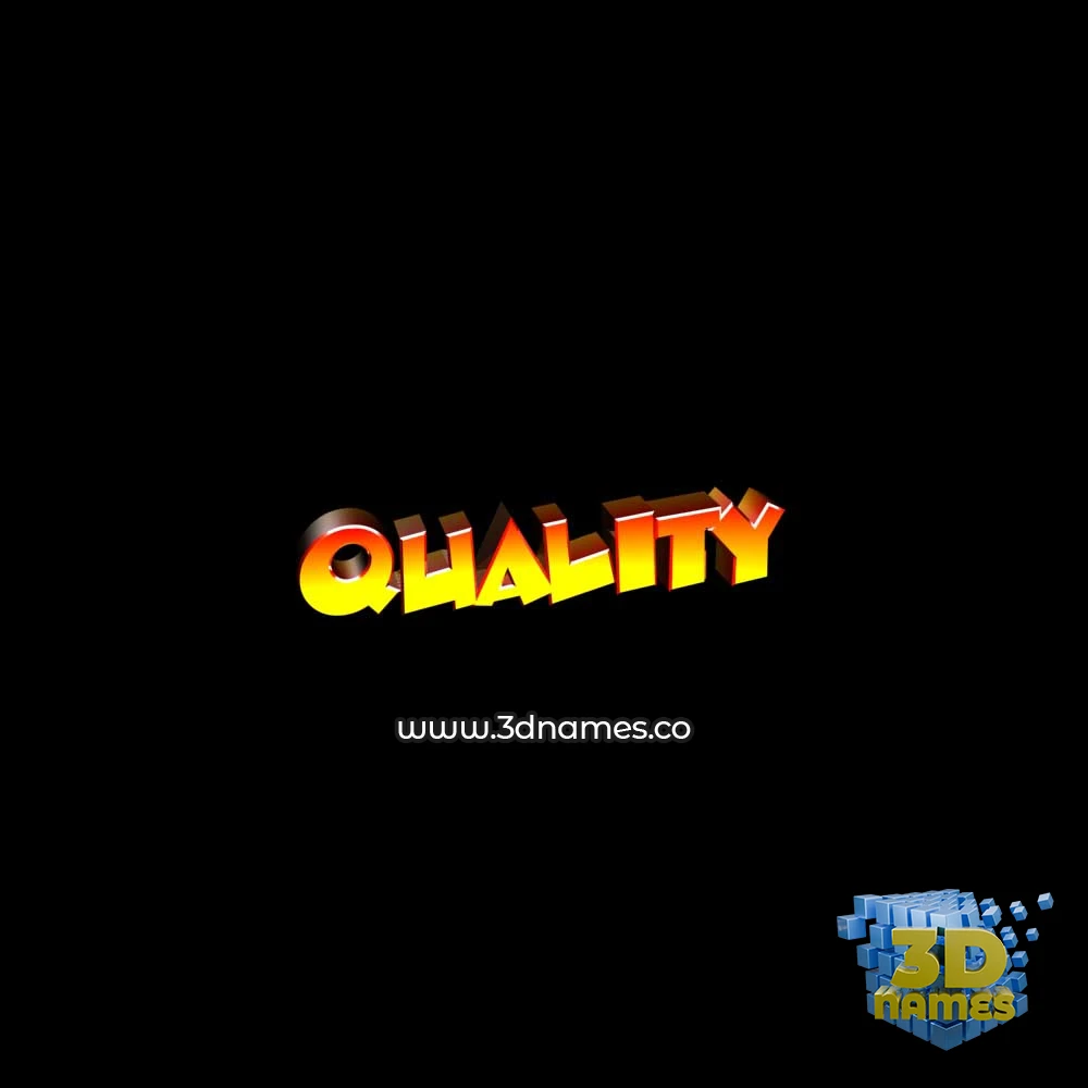 quality in Black Background style - 3D name wallpaper