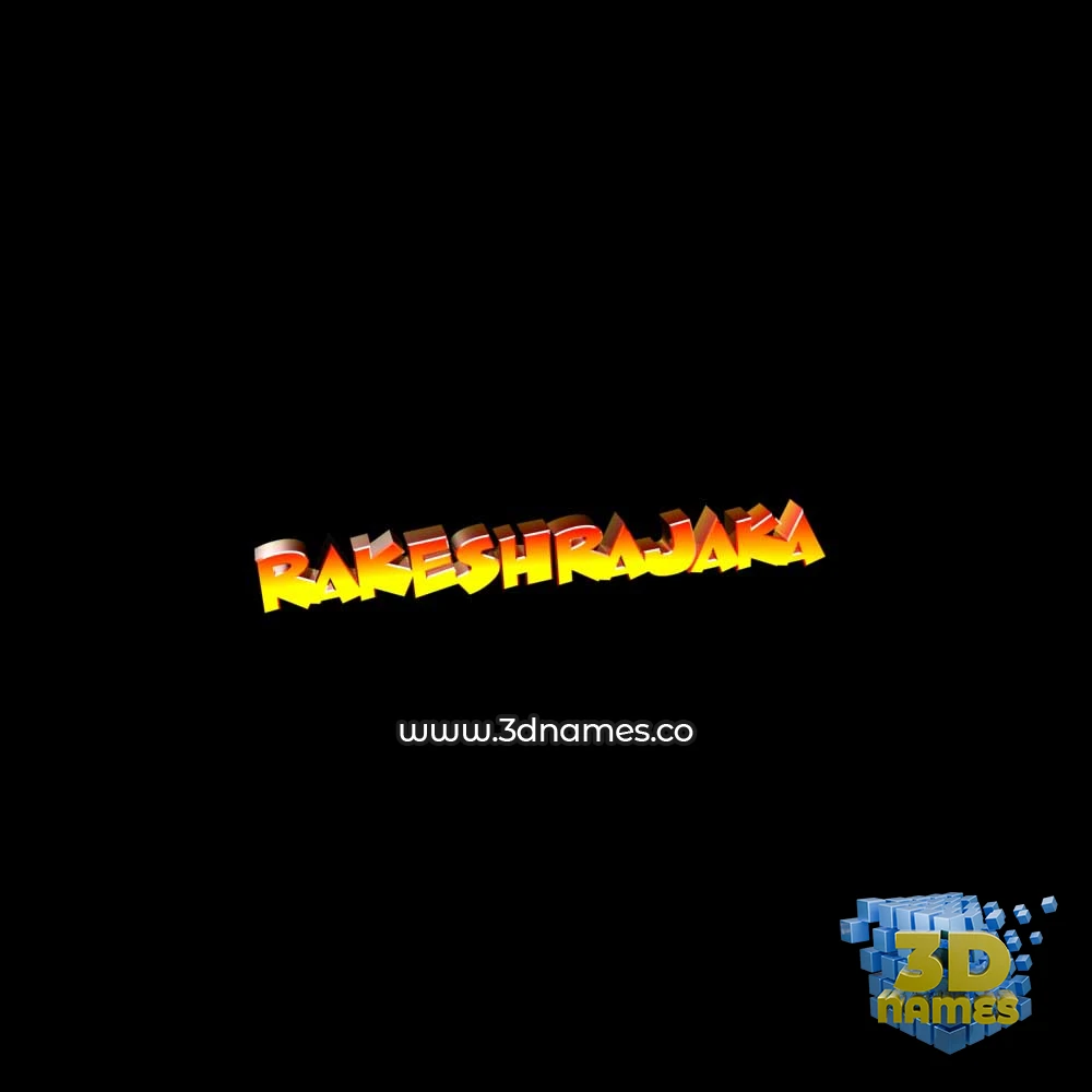 rakeshrajaka in Black Background style - 3D name wallpaper