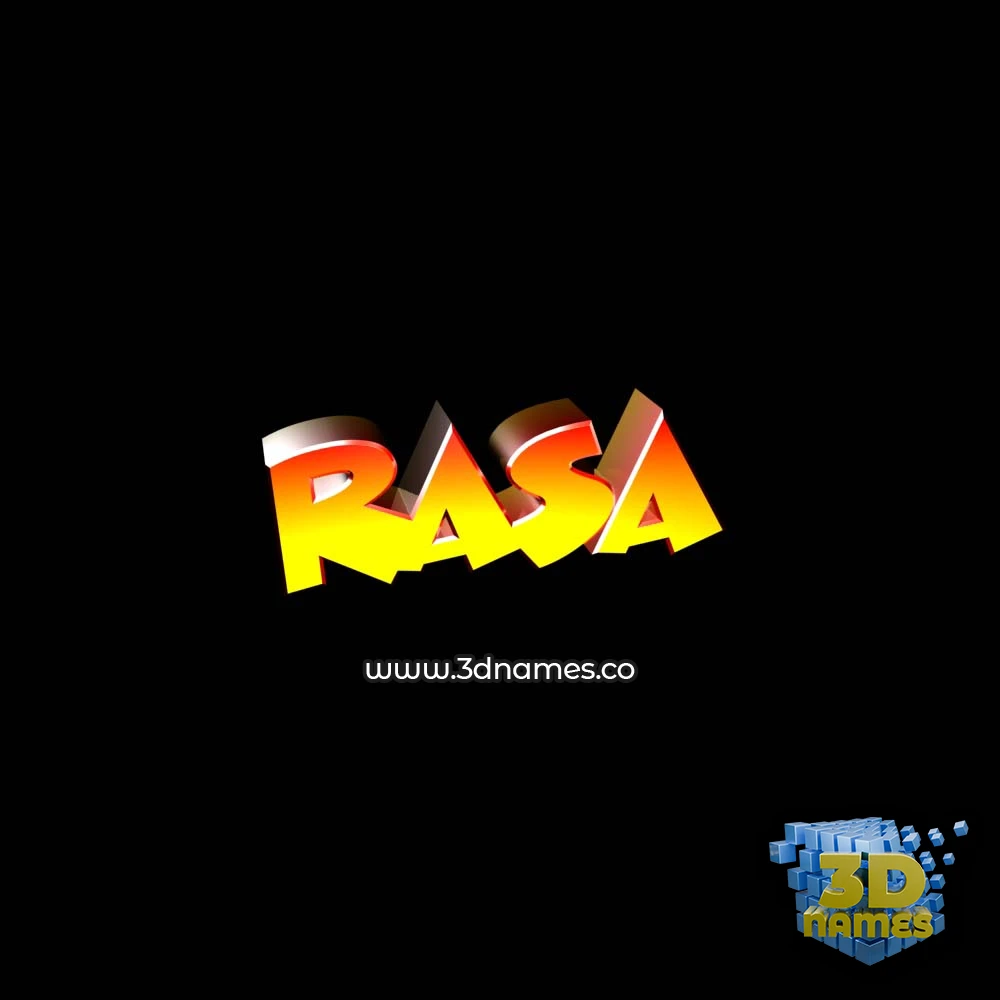 rasa in Black Background style - 3D name wallpaper
