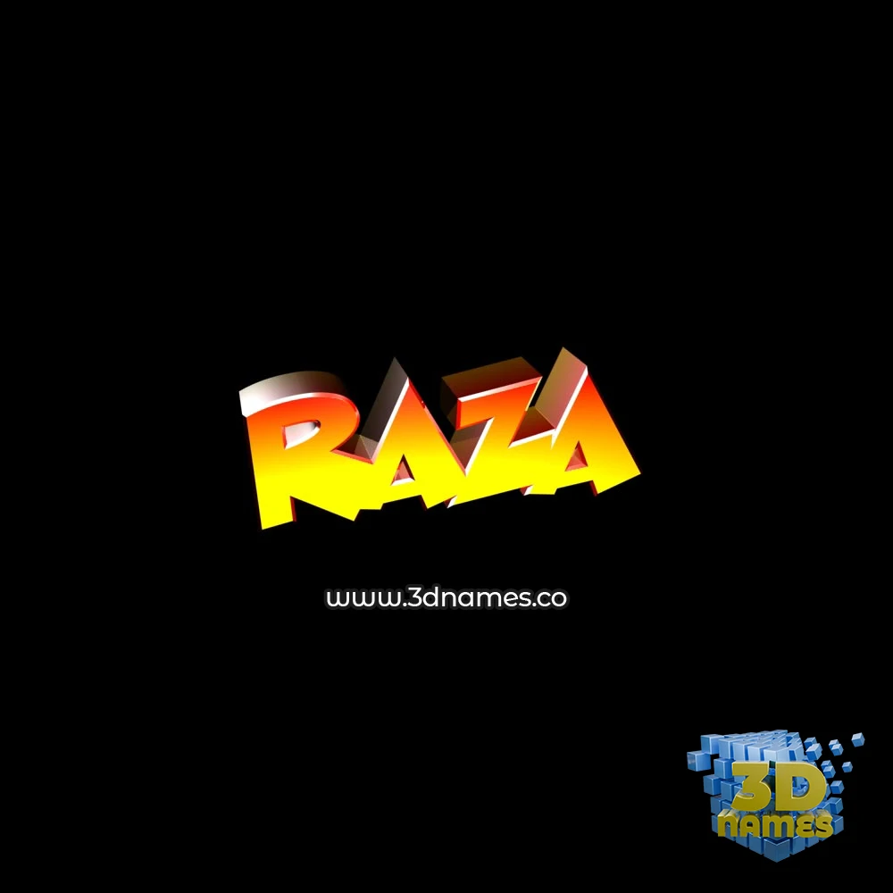 raza in Black Background style - 3D name wallpaper raza in Black Background style - 3D name wallpaper