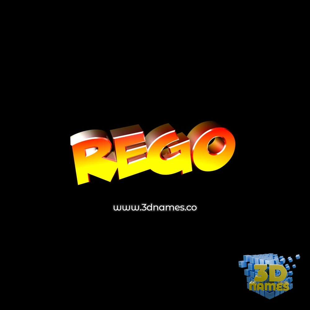 rego in Black Background style - 3D name wallpaper