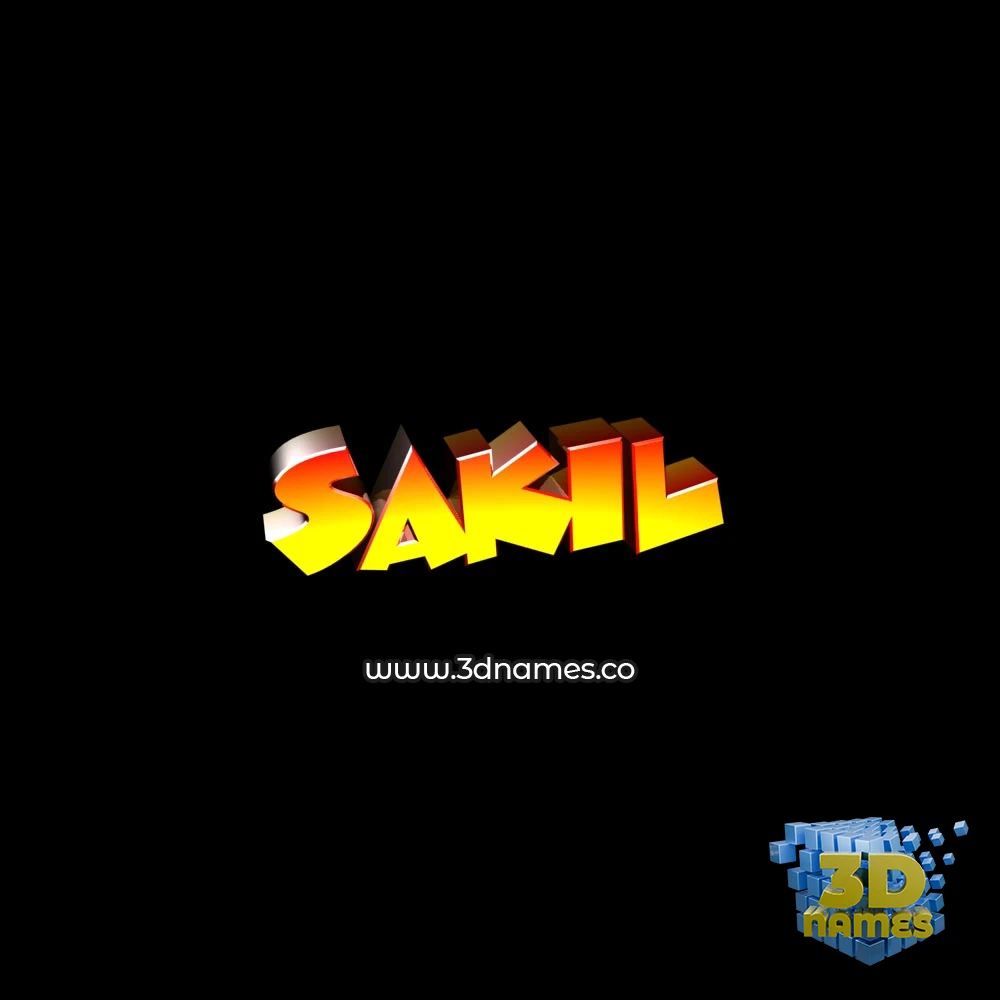 sakil in Black Background style - 3D name wallpaper sakil in Black Background style - 3D name wallpaper