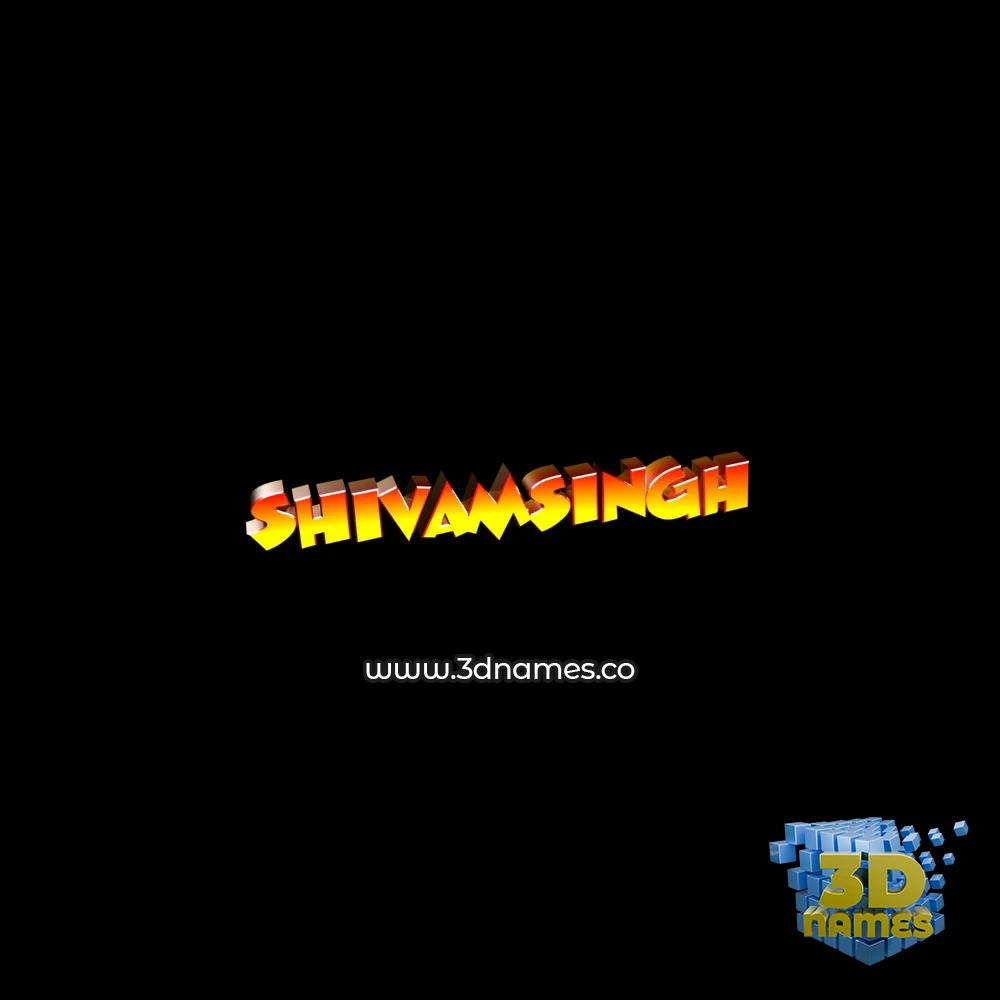 shivamsingh in Black Background style - 3D name wallpaper
