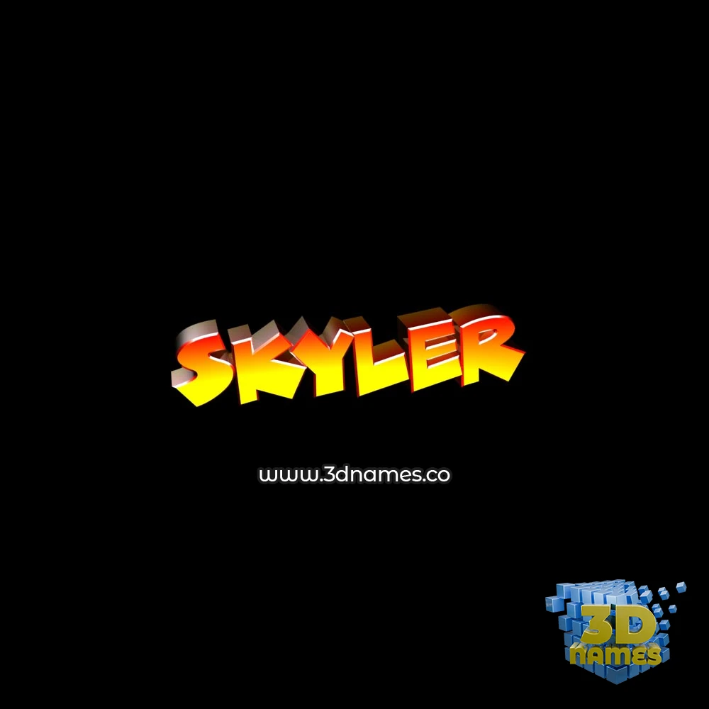 skyler in Black Background style - 3D name wallpaper