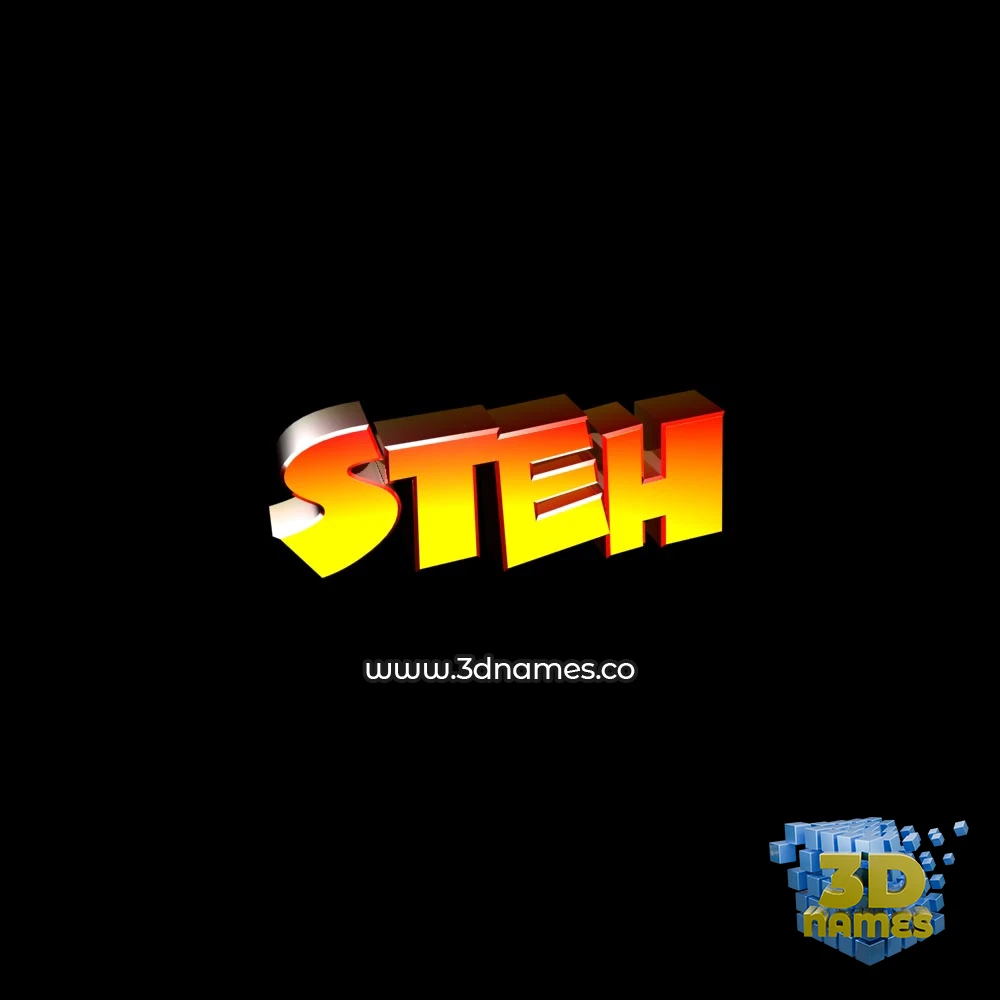 steh in Black Background style - 3D name wallpaper