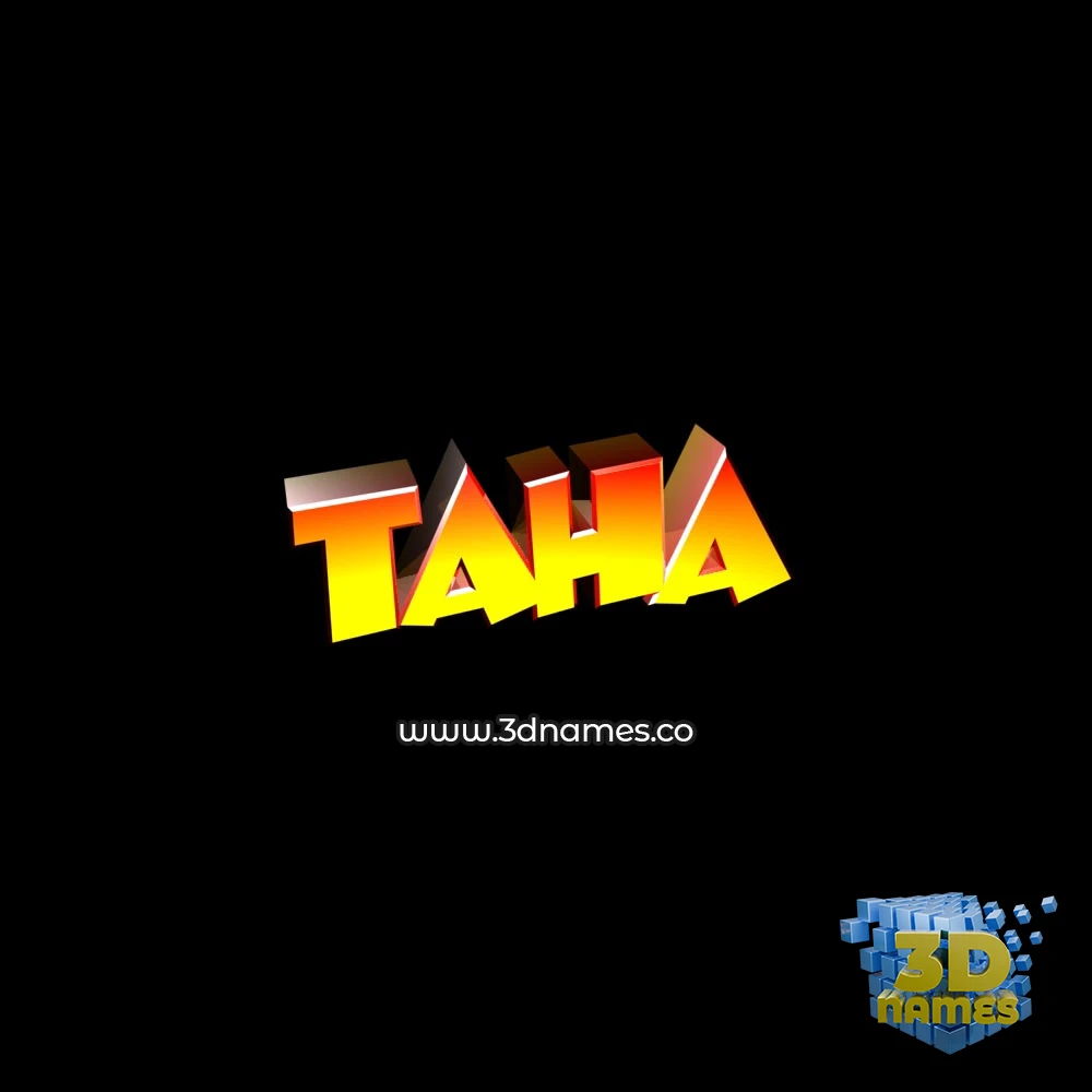 taha in Black Background style - 3D name wallpaper taha in Black Background style - 3D name wallpaper