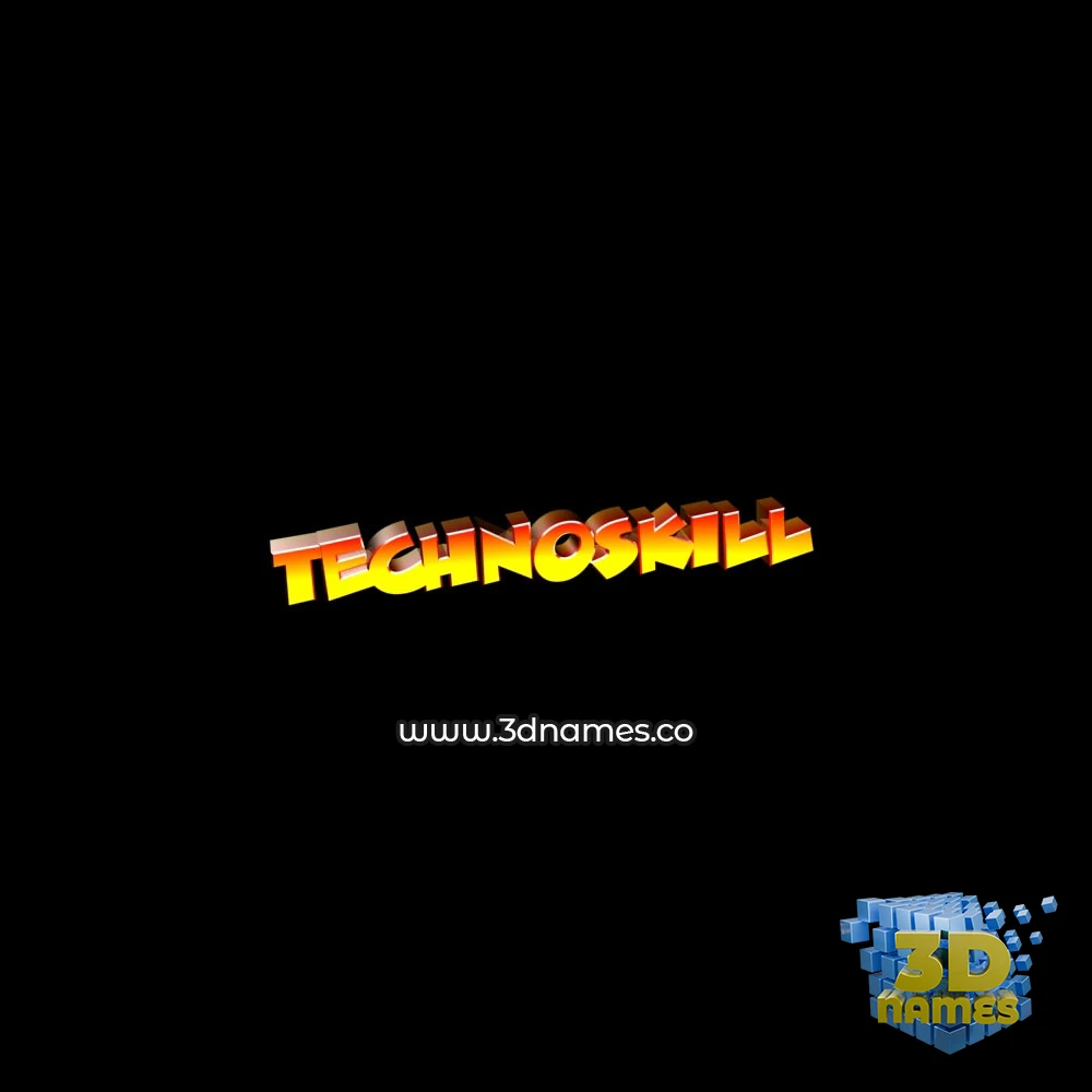 technoskill in Black Background style - 3D name wallpaper technoskill in Black Background style - 3D name wallpaper