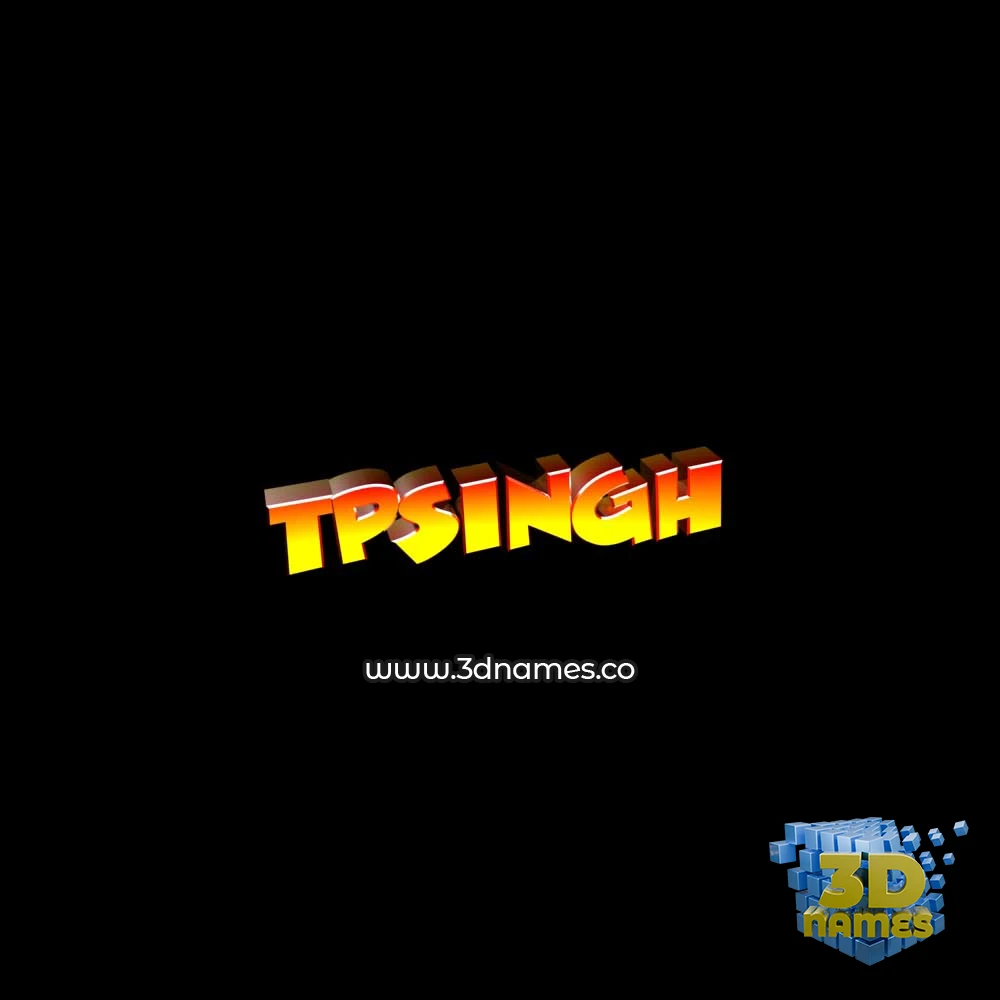 tpsingh in Black Background style - 3D name wallpaper