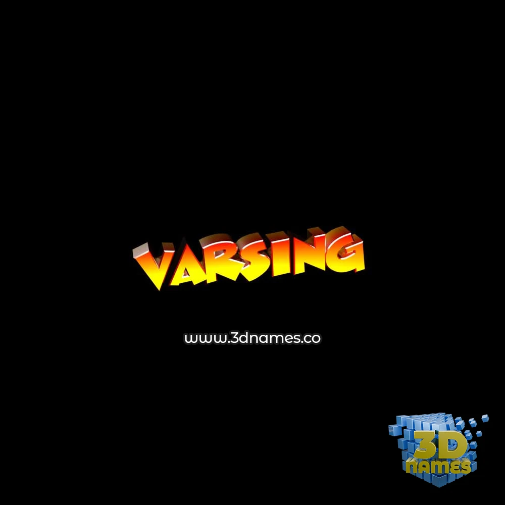 varsing in Black Background style - 3D name wallpaper