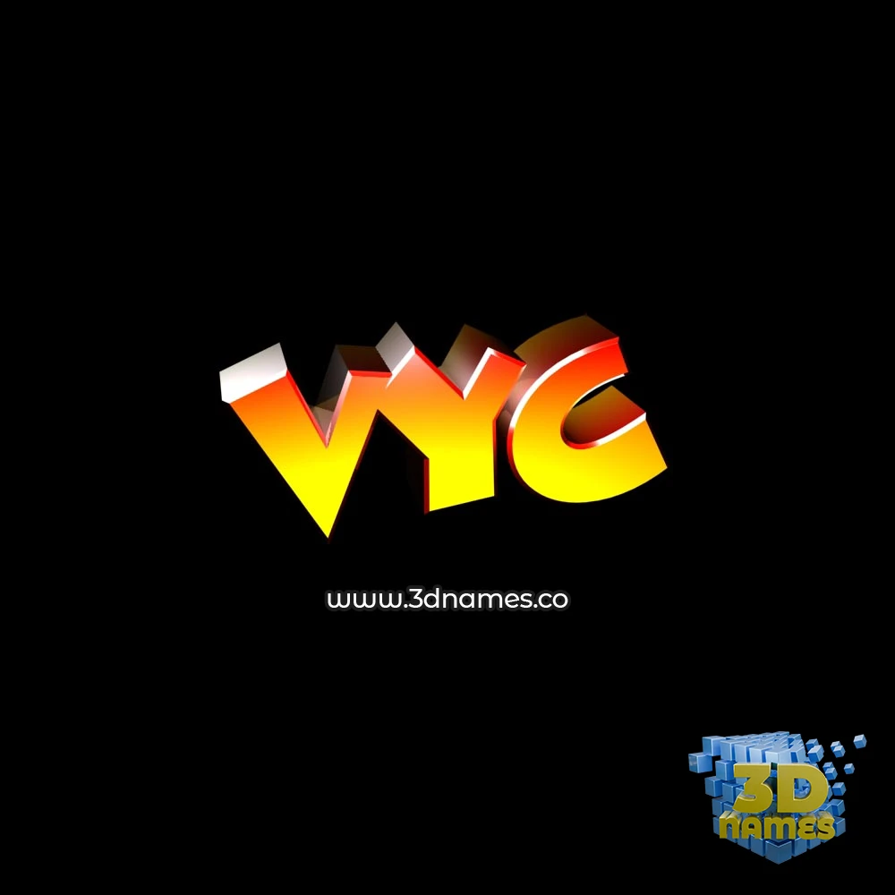 vyc in Black Background style - 3D name wallpaper vyc in Black Background style - 3D name wallpaper