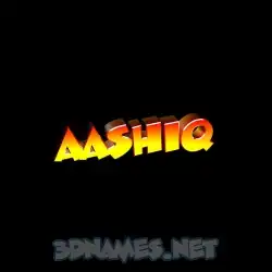 aashiq in Black Background style - 3D name wallpaper