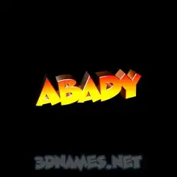 abady in Black Background style - 3D name wallpaper