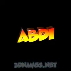abdi in Black Background style - 3D name wallpaper