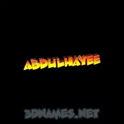 abdulhayee in Black Background style - 3D name wallpaper