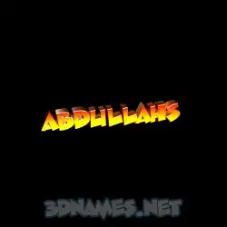 abdullahs in Black Background style - 3D name wallpaper