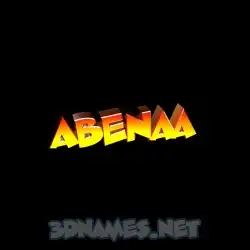 abenaa in Black Background style - 3D name wallpaper
