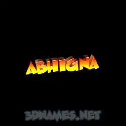 abhigna in Black Background style - 3D name wallpaper