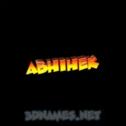 abhihek in Black Background style - 3D name wallpaper