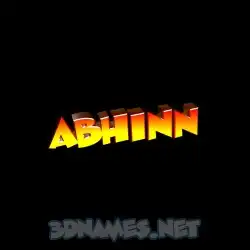 abhinn in Black Background style - 3D name wallpaper