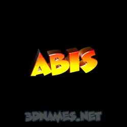 abis in Black Background style - 3D name wallpaper