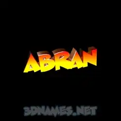 abran in Black Background style - 3D name wallpaper