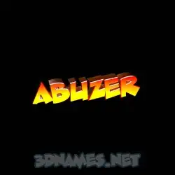 abuzer in Black Background style - 3D name wallpaper