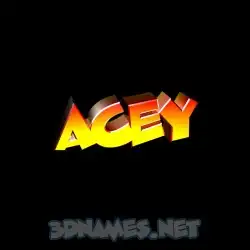 acey in Black Background style - 3D name wallpaper