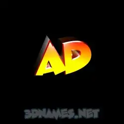 ad in Black Background style - 3D name wallpaper