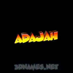 adajah in Black Background style - 3D name wallpaper