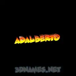 adalberto in Black Background style - 3D name wallpaper