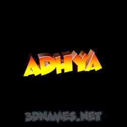 adhya in Black Background style - 3D name wallpaper