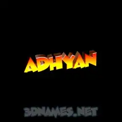 adhyan in Black Background style - 3D name wallpaper