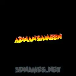 adnansameen in Black Background style - 3D name wallpaper