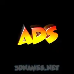 ads in Black Background style - 3D name wallpaper