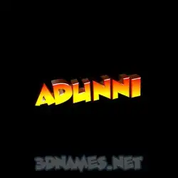 adunni in Black Background style - 3D name wallpaper
