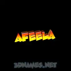 afeela in Black Background style - 3D name wallpaper