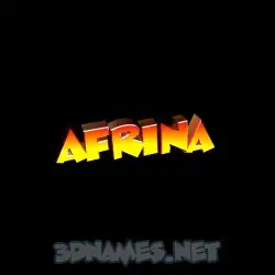 afrina in Black Background style - 3D name wallpaper