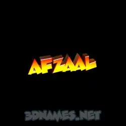 afzaal in Black Background style - 3D name wallpaper