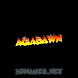 agabawn in Black Background style - 3D name wallpaper
