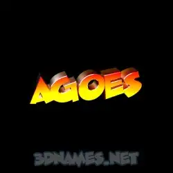 agoes in Black Background style - 3D name wallpaper