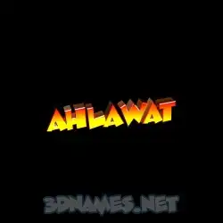 ahlawat in Black Background style - 3D name wallpaper