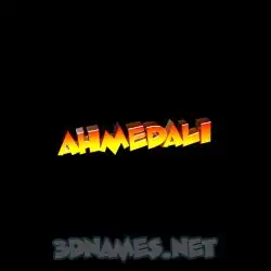ahmedali in Black Background style - 3D name wallpaper