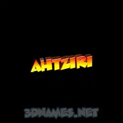 ahtziri in Black Background style - 3D name wallpaper