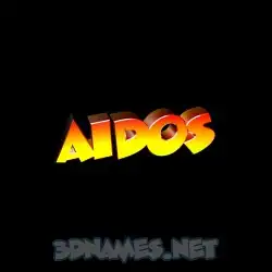 aidos in Black Background style - 3D name wallpaper