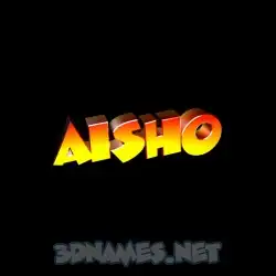 aisho in Black Background style - 3D name wallpaper