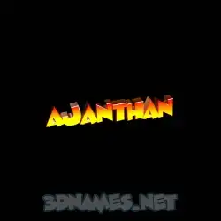 ajanthan in Black Background style - 3D name wallpaper