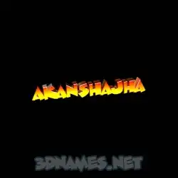 akanshajha in Black Background style - 3D name wallpaper