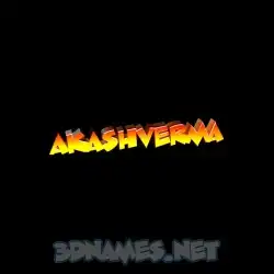 akashverma in Black Background style - 3D name wallpaper