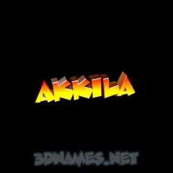 akkila in Black Background style - 3D name wallpaper